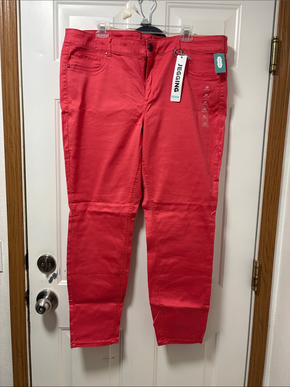 Maurices Red Stretch Jeggings